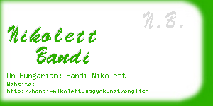 nikolett bandi business card